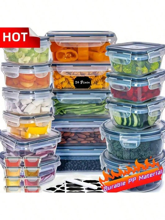 Refrigerator Storage Box, Fruit Fresh-Keeping Container, Large Capacity Container, Airtight & Leak-Proof, Freezer , Microwave , Heat Resistant Up To 120°C Without Deformation