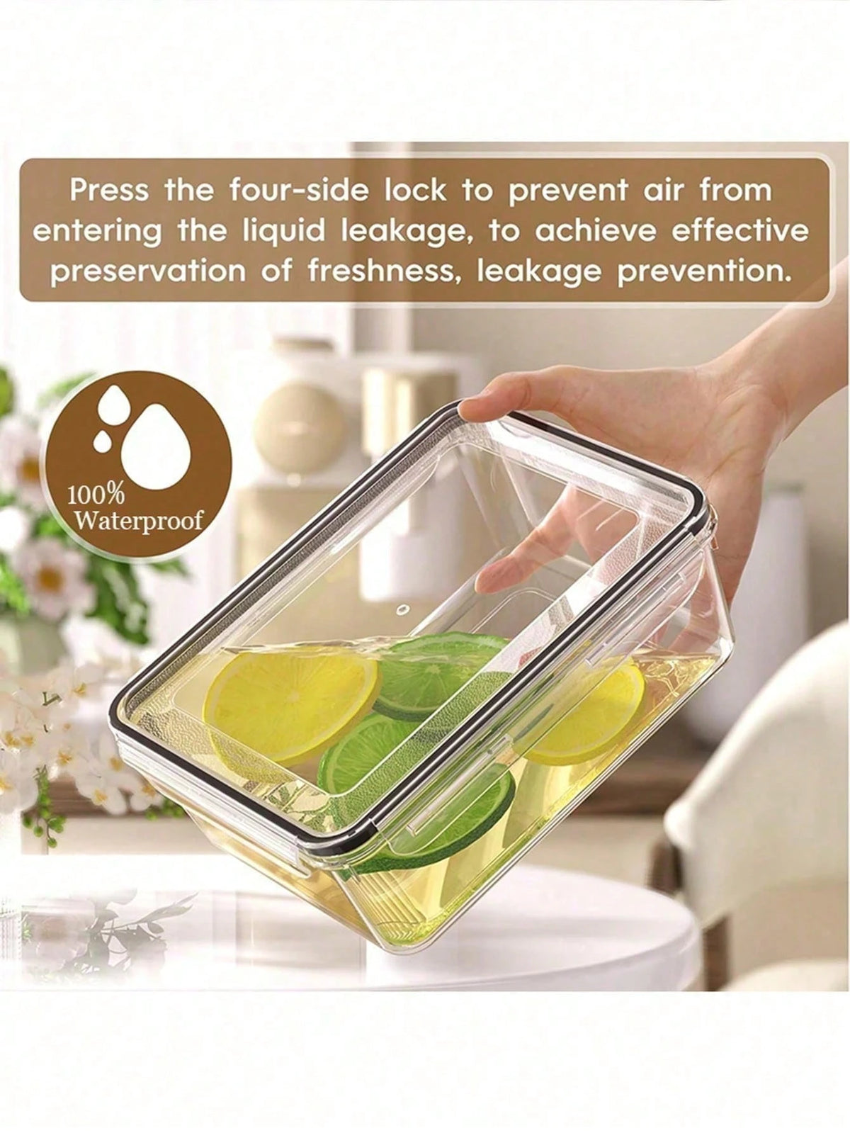 Food storage container locking lid