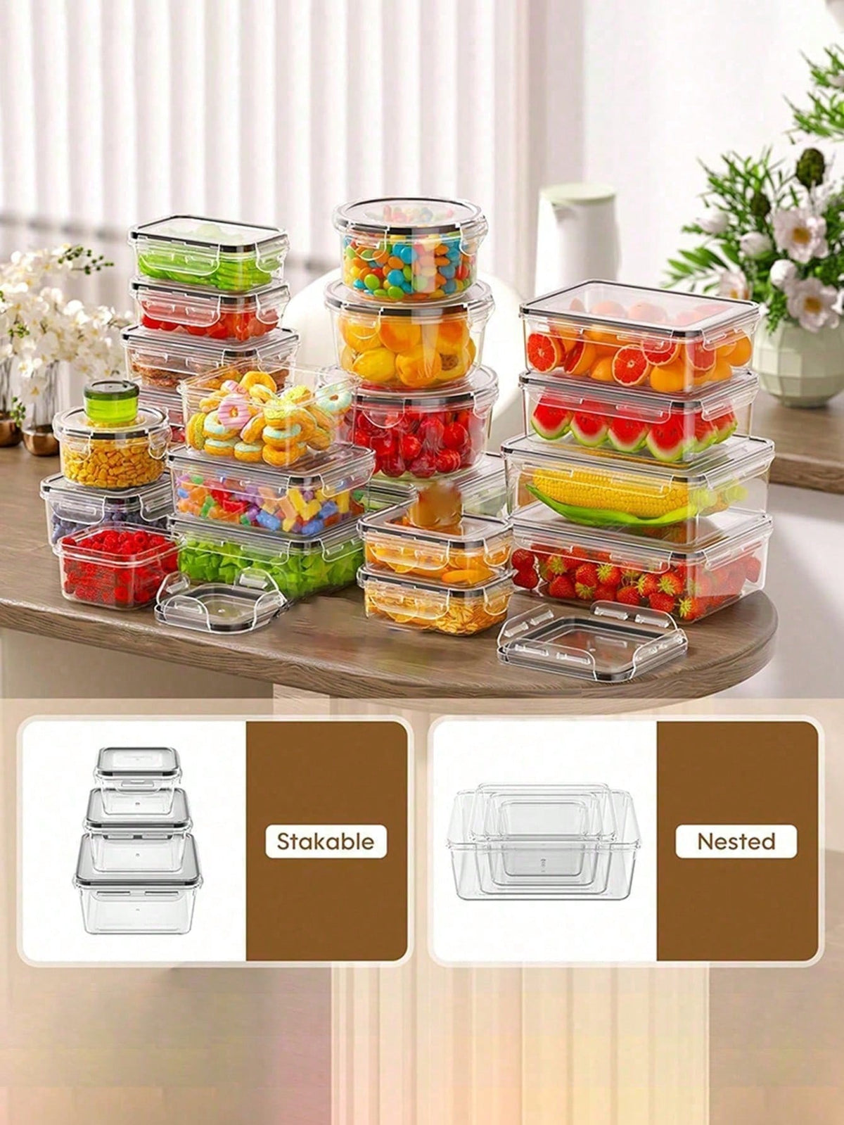 24/48-Piece Airtight Food Storage Set